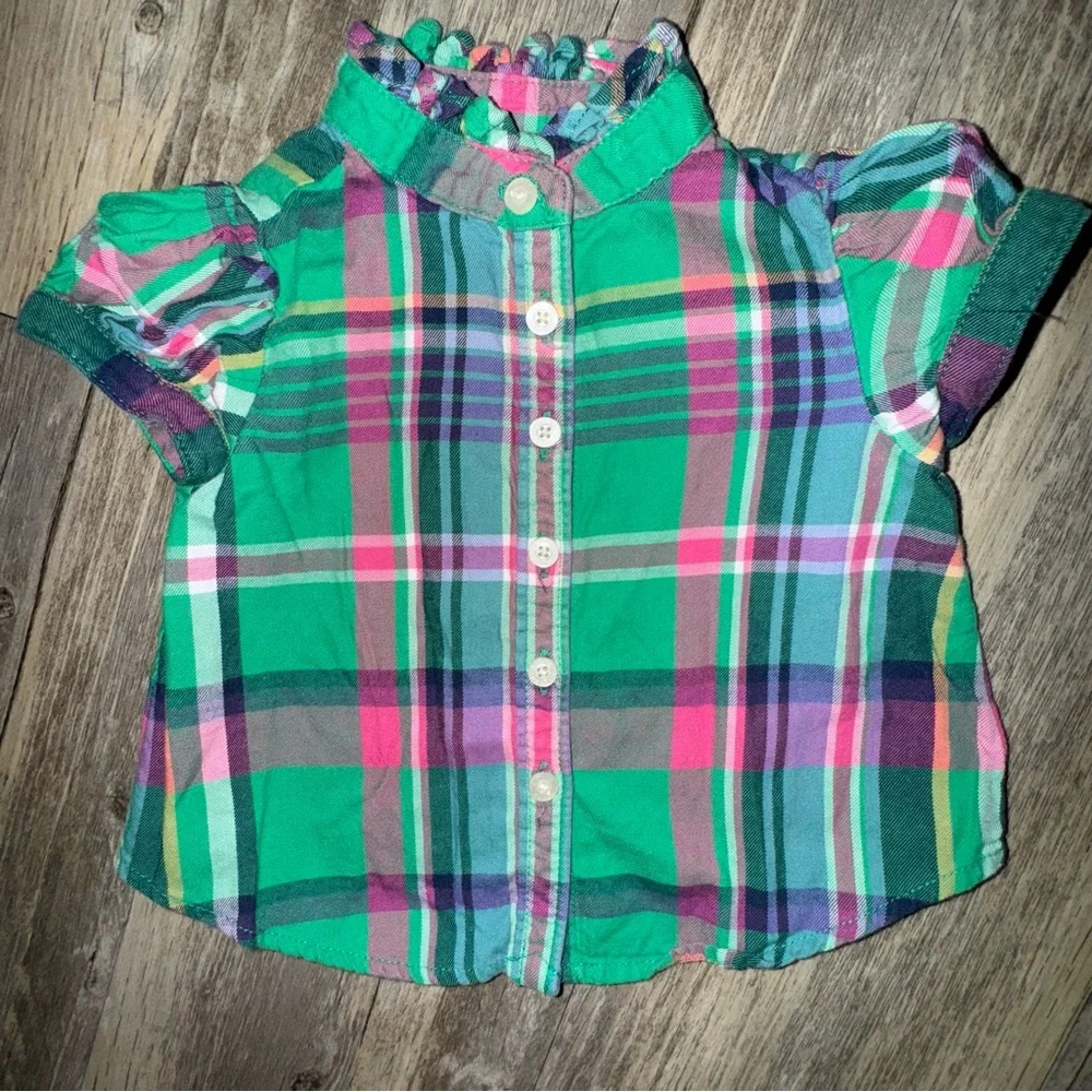 Ralph Lauren Kids Multicolor Plaid Blouse